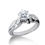 Thumbnail: Ladies 14KT White Gold Platinum Fancy Engagement Ring ENR1735