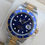 Thumbnail: ROLEX 16613 SUBMARINER WATCH BLUE DIAL 18K/SS