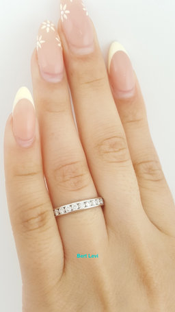 Round Diamond Channel Set 14k Wedding Band Ring 0.5 ct 3.2 mm