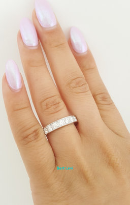 Graff Diamond Eternity Wedding Band 18k White Gold 2 ct 4mm Retail $13K