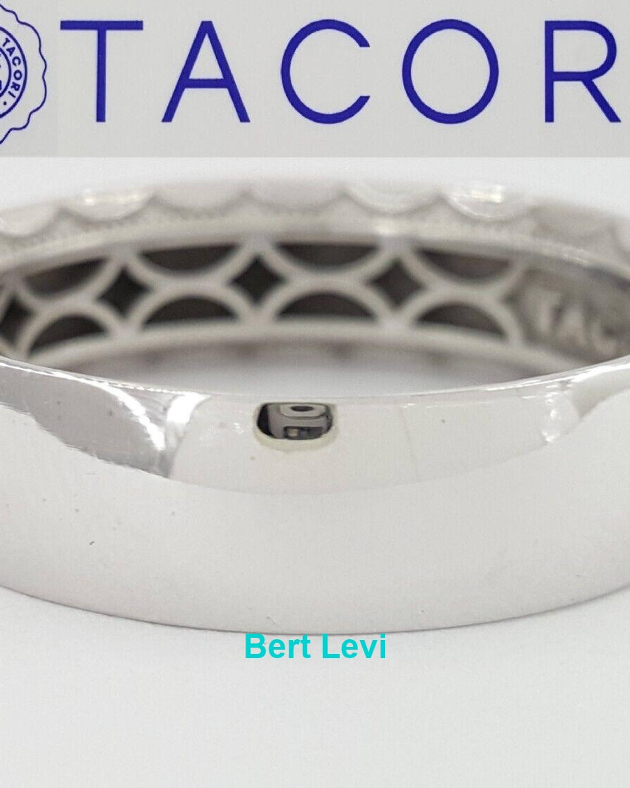 TACORI Sculpted Crescent Men's 18k White Gold Wedding Band 111-6 6mm Rtl $4,110