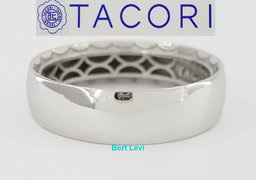 TACORI Sculpted Crescent Men's 18k White Gold Wedding Band 111-6 6mm Rtl $4,110
