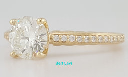 Ritani Round Diamond Engagement Ring 1.15 ct 18k Yellow Gold 1RZ2851 Rtl $7350