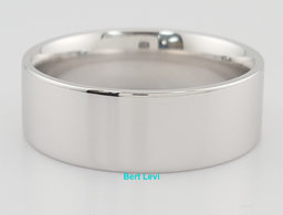 Men's 14k White Gold Wedding Band Ring 7.5 mm 9.5 grams Size 10