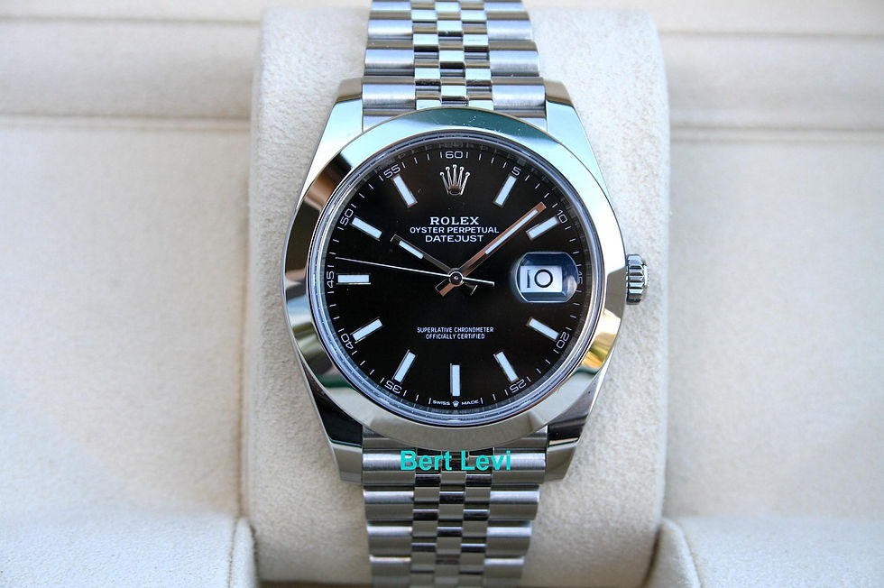 Thumbnail: ROLEX 126300 DATEJUST 41MM BLACK STICK DIAL JUBILEE