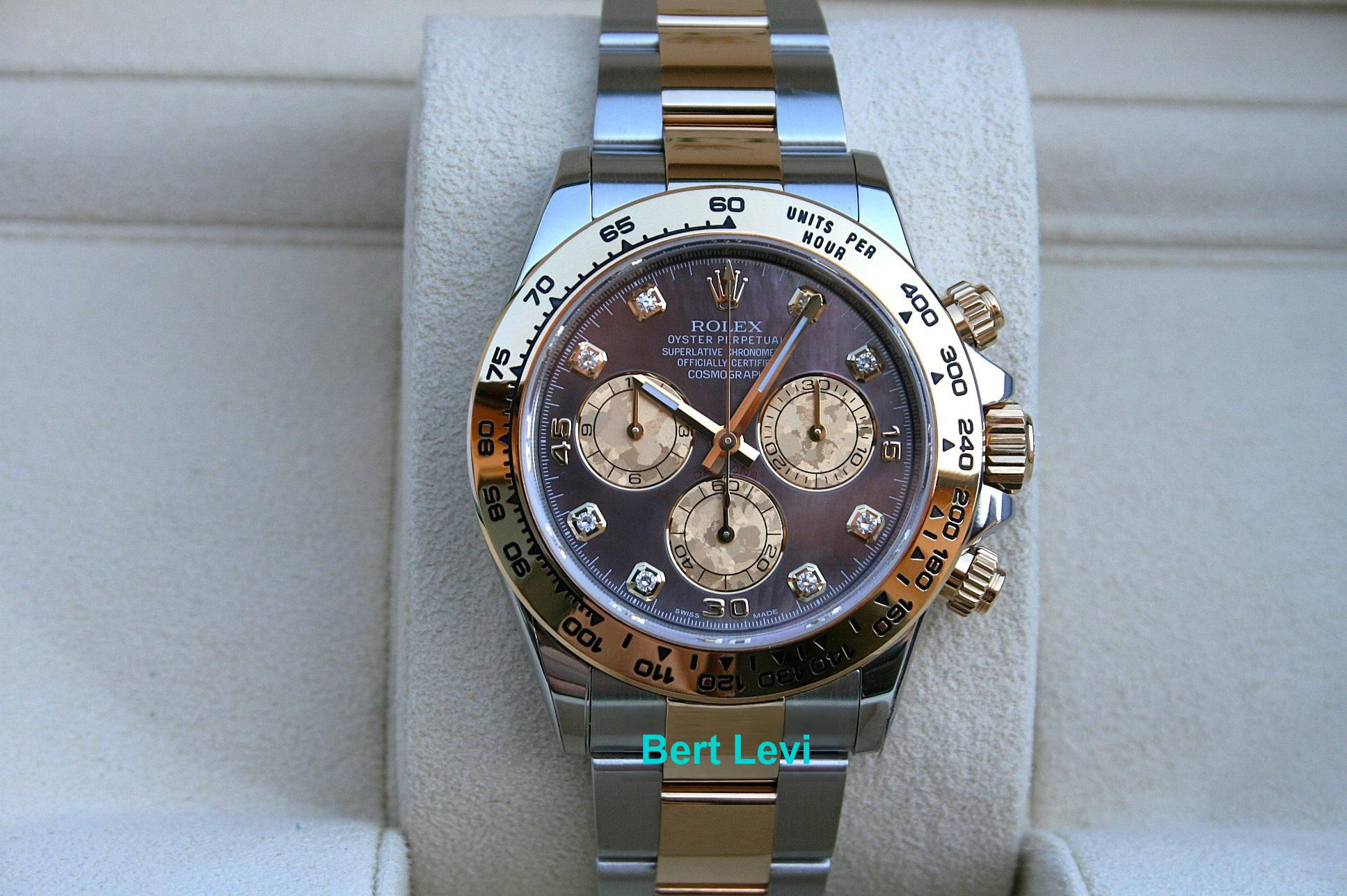 ROLEX 116503 DAYTONA WATCH MOP GOLD CRYSTAL WITH DIAMONDS