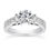 Thumbnail: Ladies 14KT White Gold Platinum Fancy Engagement Ring ENR2350