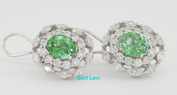 Paraiba Oval Tourmaline & Diamond Earrings 7.38 ct 18k White Gold GIA Rtl $25K