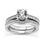 Thumbnail: Ladies 14KT White Gold Platinum Antique Engagement Set ENS2257-1-A