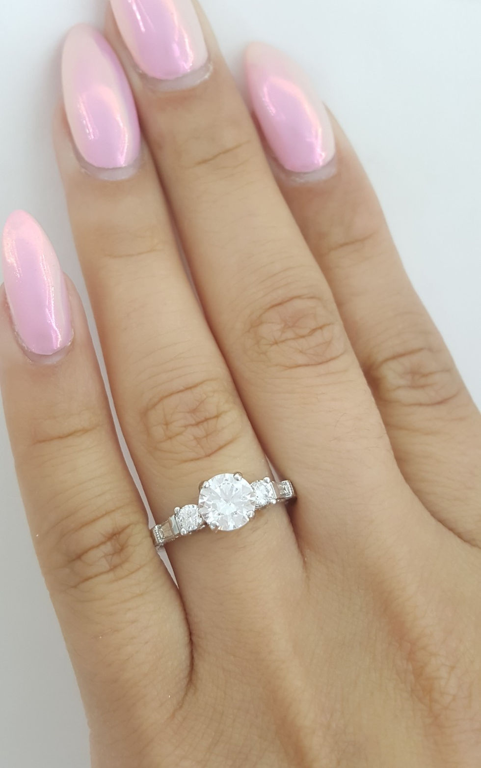 Thumbnail: Tacori Crescent Platinum & 18k Semi-Mount Engagement Ring 0.31ct Retail $3,980