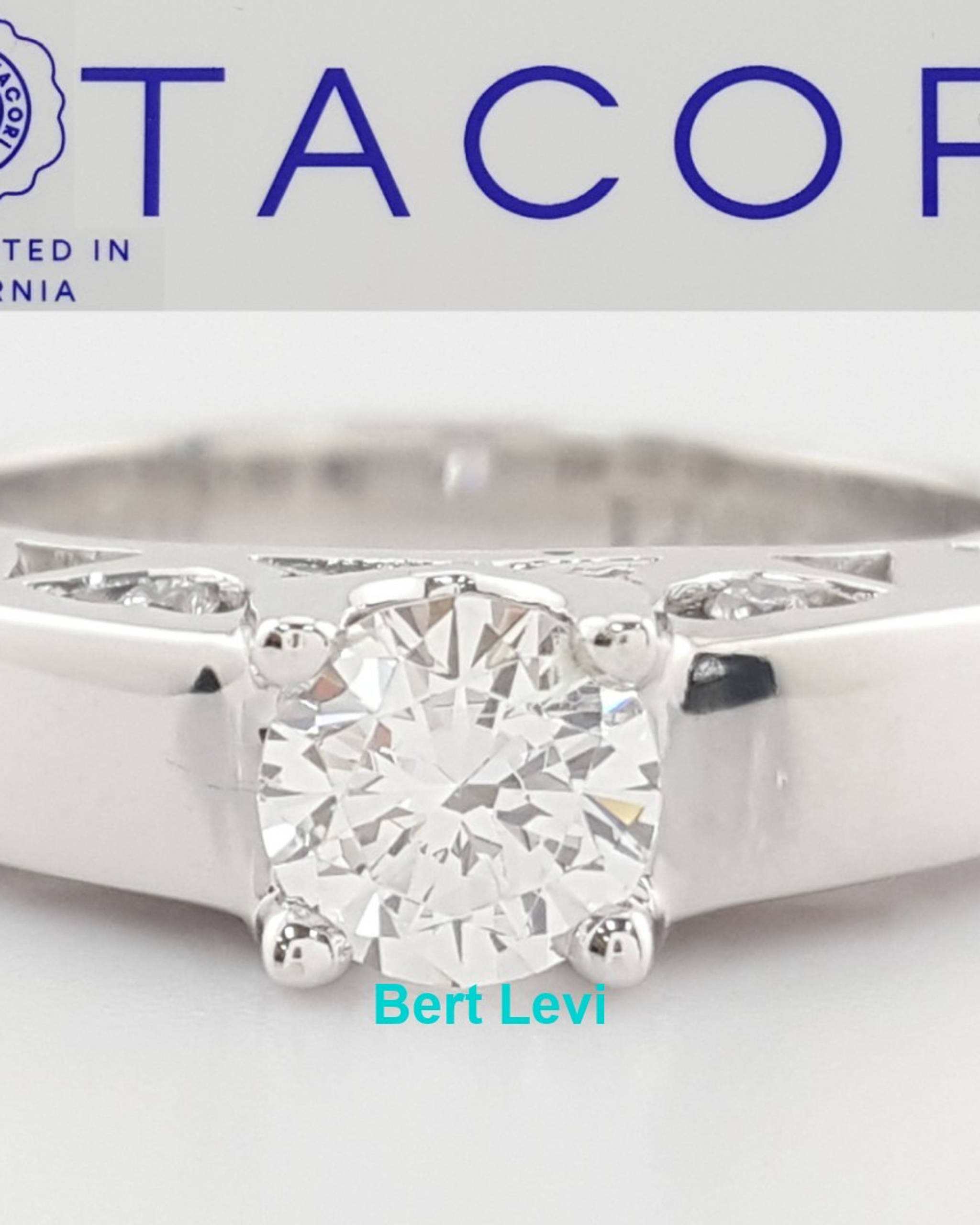 Tacori Semi-Mount 67211 Platinum Diamond Solitaire Engagement Ring 0.11ct $5,740