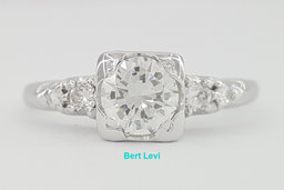 Vintage Round Cut Diamond 0.7 ct Engagement / Anniversary Ring 14K White Gold