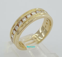 Round Cut Diamond Full Circle Eternity Ring 0.81 ct 14K Yellow Gold 6mm Sz 7.75