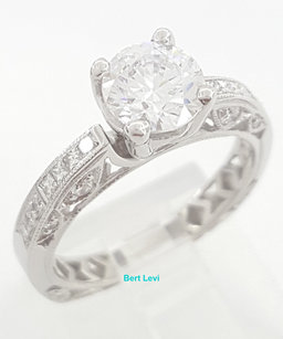 Tacori Platinum Semi-Mount Diamond Engagement Ring 0.3 ct Rtl $4,520