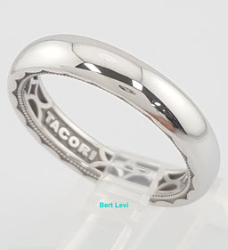Tacori Sculpted Crescent 112-4 4.4mm Men's Platinum Wedding Band Rtl 2,990