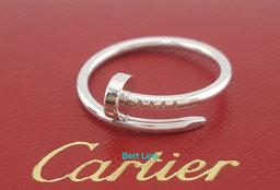Cartier Juste Un Clou 18k White Gold Small Model Ring Sz 55 US 7.25 Rtl $1,580
