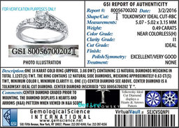 Tolkowski Round Brilliant Cut Diamond Engagement & Wedding Rings Set 2.12 ct 14K