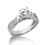 Thumbnail: Ladies White Gold Platinum Round Diamond Three Stones Engagement Ring ENR619