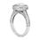 Thumbnail: Ladies 14KT White Gold Platinum Round Diamond Halo Engagement Ring ENR7177