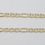Thumbnail: 14K Yellow Gold Figaro Chain Necklace 25" Inches 18 Grams 5 mm Wide