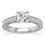 Thumbnail: Ladies 14KT White Gold Platinum Antique Engagement Set ENS2242-A