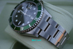 ROLEX SS GREEN SUBMARINER 16610LV 50TH ANNIVERSARY SUB LV M SERIAL NIB