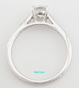 Jeff Cooper Round Brilliant Diamond Engagement Ring 0.87 ct 14K White Gold