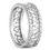 Thumbnail: Ladies 14KT White Gold Platinum Round Diamond Wedding Band WB2805