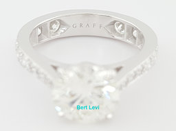Graff Round Brilliant Diamond Platinum Engagement Ring 3.25 ct Retail $58,000