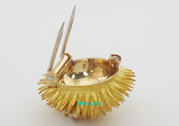 Vintage Tiffany & Co Diamond Sea Urchin Brooch Pin 0.55 ct 18k Gold 16.8 Grams