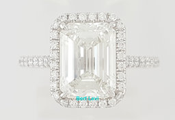 Tiffany & Co Soleste Emerald Cut Halo Diamond Engagement Ring 3 ct Retail $74k