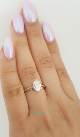 Tiffany & Co Oval Diamond Solitaire Platinum Engagement Ring 1 ct Rtl $14K