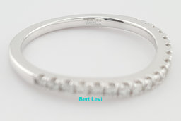 The Leo Prisma Diamond Slight Curve Half Wedding Band 0.25 ct 14k White Gold