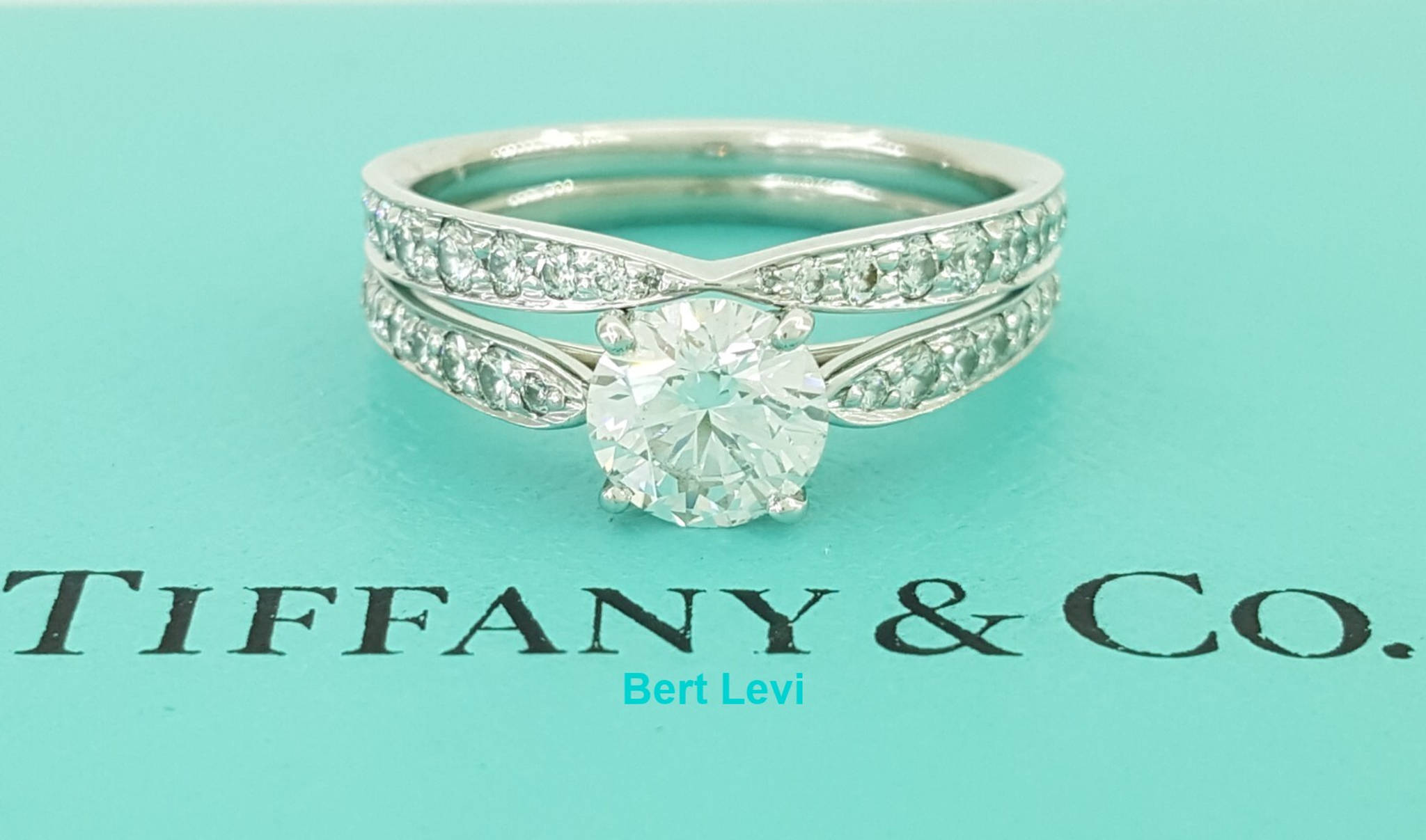 Tiffany & Co Harmony Diamond Platinum Engagement Ring & Band Set 1.38 ct $15,450
