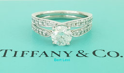Tiffany & Co Harmony Diamond Platinum Engagement Ring & Band Set 1.38 ct $15,450