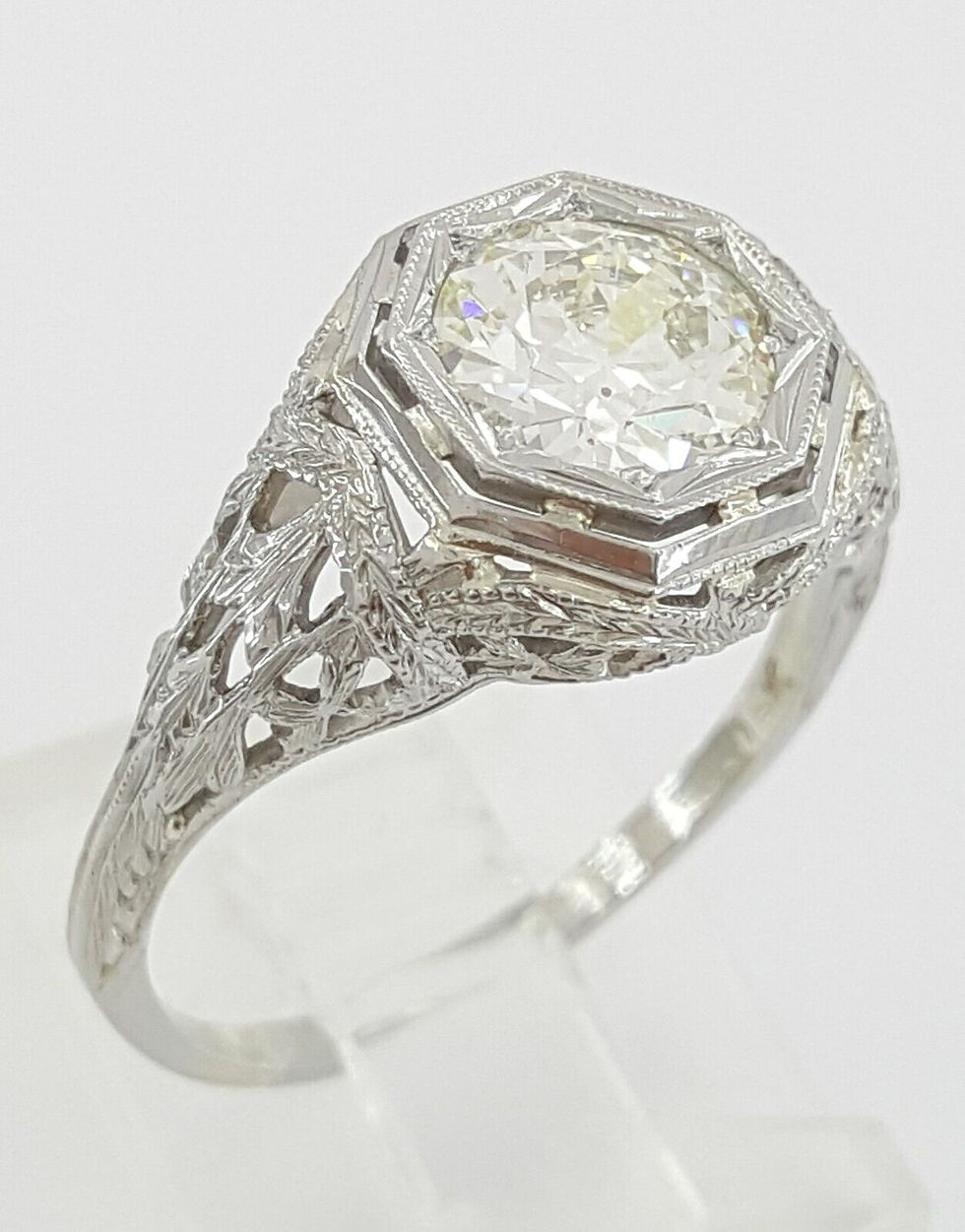 Thumbnail: Vintage Deco Old European Cut Diamond Engagement /Cocktail Ring 1.3 ct 18K Gold