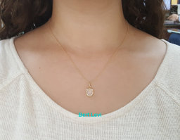 Tiffany & Co Paloma Picasso Moonstone 18K Yellow Gold Pendant Necklace 18"