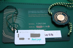 ROLEX 126334 DATEJUST 41MM WATCH MINT GREEN DIAL JUBILEE