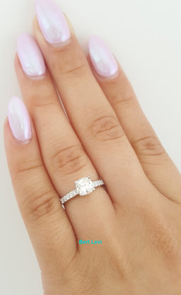 Tiffany & Co Novo Cushion Cut Diamond Engagement Ring 0.91 ct Retail $9,100