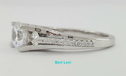 Simply TACORI 2633RD65 18k 3-Stone Semi-Mount Engagement Ring 0.50ct Rtl $4,580