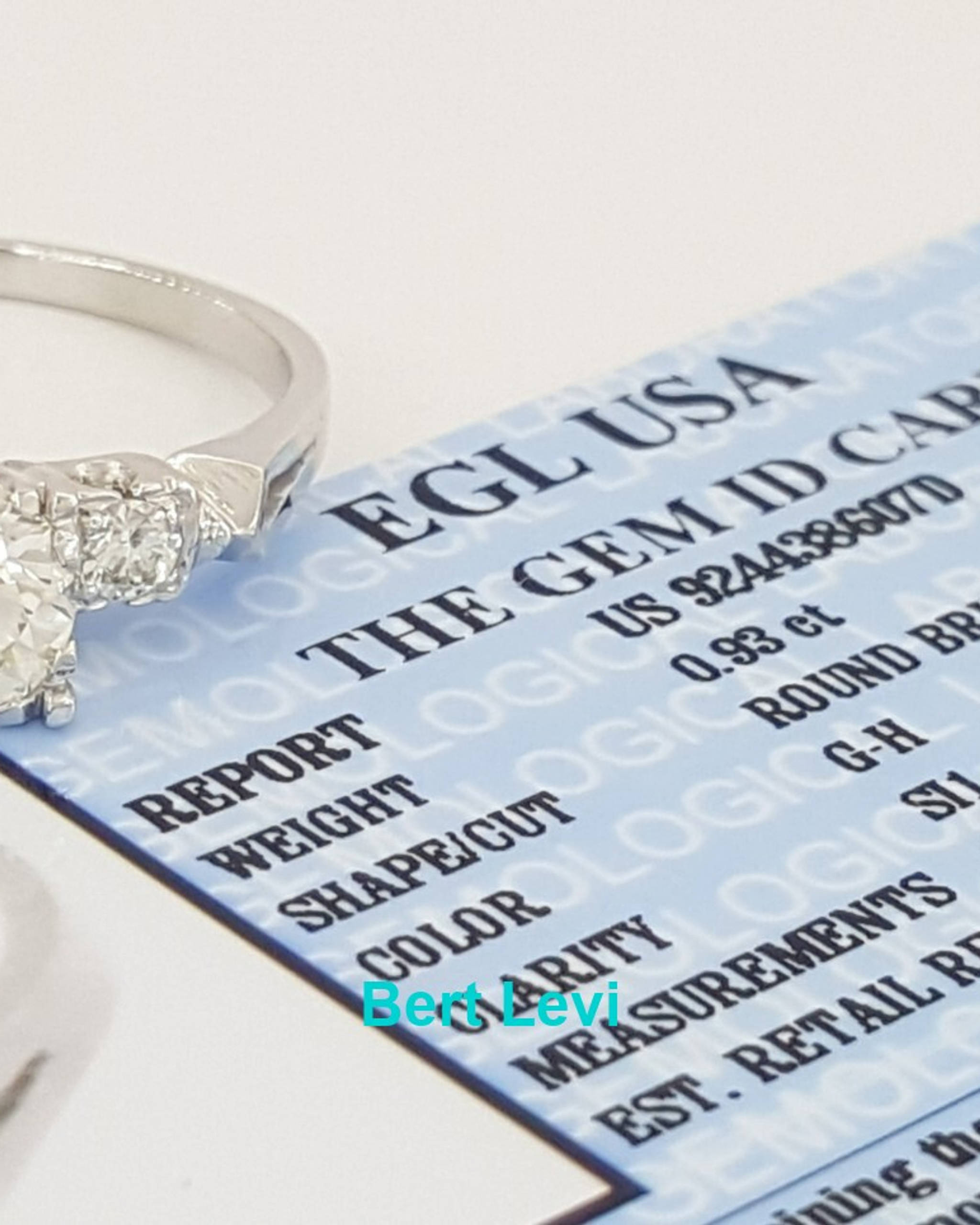 Three-Stone Round Brilliant Cut Diamond Ring EGL-USA 1.09 Platinum Rtl $10.515