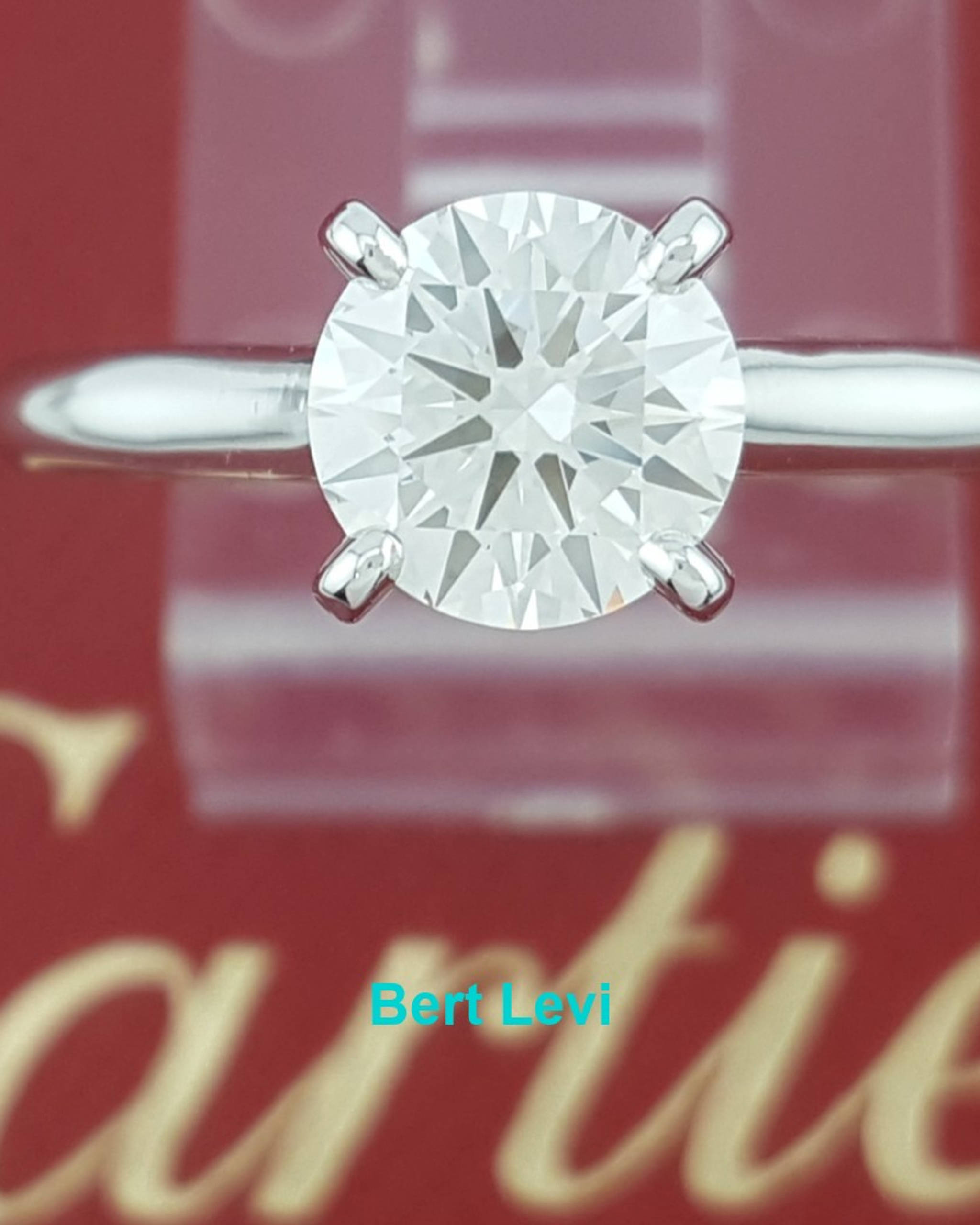 Cartier Solitaire 1895 Round Diamond Engagement Ring 1.15 ct Platinum Rtl $18k