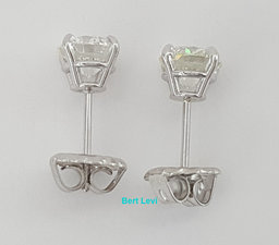 Natural Round Brilliant Cut Diamond Stud Earrings 1.62 ct GIA Retail $13K
