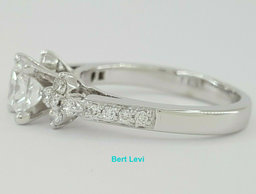 Princess Cut Diamond Engagement Ring 1.30 ct 18K White Gold D/VS2 Rtl $10,000