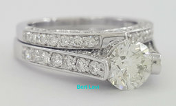 Hearts & Arrows Round Cut Diamond Engagement Wedding Ring Set 2.35 ct Rtl $13.5k