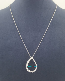 Journey Round Diamond Necklace 18" 1 ct 14K White Gold Retail $3,000
