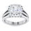 Thumbnail: Ladies 14KT White Gold Platinum Round Diamond Engagement Rings ENR9745-1.5-RD