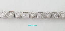 Penny Perville Classis Diamond Tennis Bracelet 1.7 ct 29.3 Grams 18K White Gold