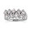 Thumbnail: Ladies 14KT White Gold Platinum Round Diamond Wedding Band WB5085