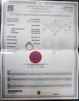 Jeff Cooper Round Brilliant Diamond Engagement Ring 0.87 ct 14K White Gold